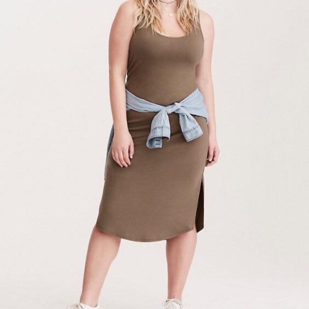 Torrid jersey knit body con dress w/side slits